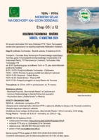 Plakat wspólnej wędrówki niebieskim szlakiem